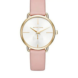 Michael Kors Portia Quartz White Dial Pink Leather Strap Watch For Women - MK2659 Authentic Buy Shop Now