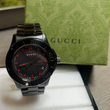 Gucci G Timeless Sport Black Dial Black Steel Strap Watch For Men - YA126230 Authentic Buy Shop Now