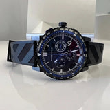 Burberry The City Chronograph Black Dial Black Rubber Strap Watch For Men - BU9806 Authentic Buy Shop Now