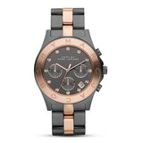 Marc Jacobs Blade Chronograph Grey Dial Two Tone Steel Strap Watch for Women - MBM3180 Authentic Buy Shop Now