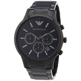 Emporio Armani Classic Chronograph Black Dial Black Stainless Steel Strap Watch For Men - AR2453 Authentic Buy Shop Now