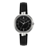 Tissot T Lady Flamingo Black Dial Black Leather Strap Watch For Women - T094.210.16.051.00 Authentic Buy Shop Now