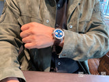 Breitling Top Time B01 Shelby Cobra Blue Dial Brown Leather Strap Watch for Men - AB01763A1C1X1 Authentic Buy Shop Now