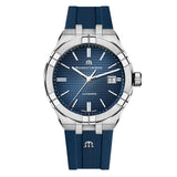 Maurice Lacroix Aikon Automatic Date Blue Dial Blue Silicone Strap Watch For Men - AI6008-SS000-430-4 Authentic Buy Shop Now