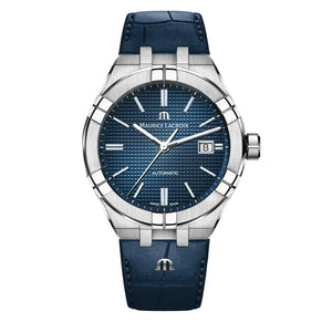 Maurice Lacroix Aikon Automatic Blue Dial Blue Leather Strap Watch For Men - AI6008-ss001-430-1 Authentic Buy Shop Now