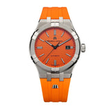 Maurice Lacroix Aikon Automatic Date Orange Dial Silver Steel Strap Watch For Men - AI6008-SS00F-530-E Authentic Buy Shop Now