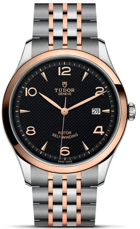 Tudor 1926 Automatic Black Dial Two Tone Steel Strap Watch for Men - M91651-0003 Authentic Buy Shop Now