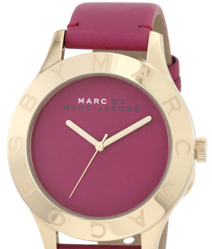 Marc Jacobs Blade Purple Dial Purple Leather Strap Watch for Women - MBM1203 Authentic Buy Shop Now
