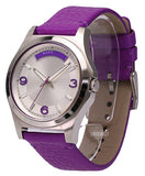 Marc Jacobs Baby Dave Silver Dial Purple Leather Strap Watch for Women - MBM1262 Authentic Buy Shop Now
