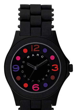 Marc Jacobs Pelly Black Dial Black Silicone Strap Watch for Women - MBM2543 Authentic Buy Shop Now