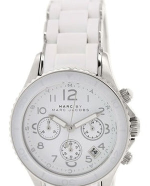 Marc Jacobs Rock White Dial White Silicone Strap Watch for Women - MBM2545 Authentic Buy Shop Now