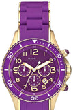 Marc Jacobs Rock Chronograph Purple Dial Purple Silicone Strap Watch for Women - MBM2549 Authentic Buy Shop Now