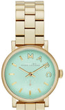 Marc Jacobs Baker Mint Green Dial Gold Steel Strap Watch for Women - MBM3284 Authentic Buy Shop Now