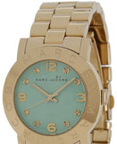 Marc Jacobs Amy Blue Dial Gold Steel Strap Watch for Women - MBM3301 Authentic Buy Shop Now