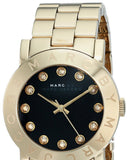 Marc Jacobs Amy Glitz Black Dial Gold Steel Strap Watch for Women - MBM3334 Authentic Buy Shop Now