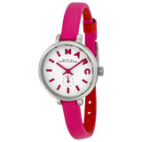 Marc Jacobs Sally White Dial Pink Leather Strap Watch for Women - MBM1353 Authentic Buy Shop Now
