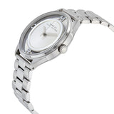 Marc Jacobs Tether Transparent Silver Dial Silver Steel Strap Watch for Women - MBM3416 Authentic Buy Shop Now