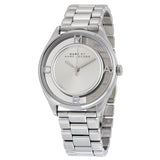 Marc Jacobs Tether Transparent Silver Dial Silver Steel Strap Watch for Women - MBM3412 Authentic Buy Shop Now