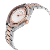 Marc Jacobs Tether Transparent White Dial Two Tone Steel Strap Watch for Women - MBM3418 Authentic Buy Shop Now