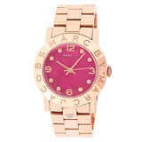 Marc Jacobs Amy Pink Dial Rose Gold Steel Strap Dial Watch for Women - MBM8625 Authentic Buy Shop Now