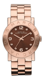 Marc Jacobs Amy Brown Dial Rose Gold Steel Strap Watch for Women - MBM3167 Authentic Buy Shop Now