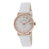 Marc Jacobs Baker White Dial White Leather Strap Watch for Women - MBM1284 Authentic Buy Shop Now