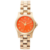 Marc Jacobs Henry Dinky Red Dial Gold Steel Strap Watch for Women - MBM3202 Authentic Buy Shop Now