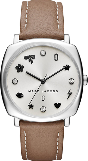 Marc Jacobs Mandy Silver Dial Brown Leather Strap Watch for Women - MJ1563 Authentic Buy Shop Now