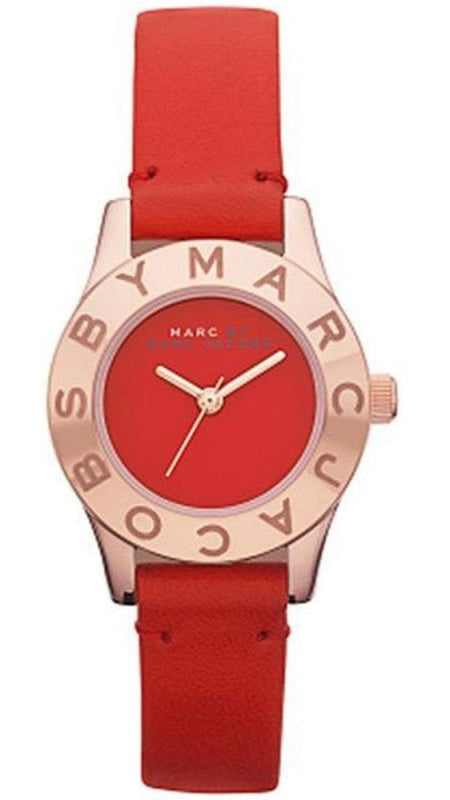 Marc Jacobs Blade Red Dial Red Leather Strap Watch for Women - MBM1210 Authentic Buy Shop Now