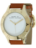 Marc Jacobs Blade White Dial Brown Leather Strap Watch for Women - MBM1218 Authentic Buy Shop Now