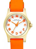 Marc Jacobs Henry Dinky White Dial Orange Leather Strap Watch for Women - MBM1236 Authentic Buy Shop Now
