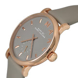 Marc Jacobs Baker Grey Dial Grey Leather Strap Watch for Women - MBM1266 Authentic Buy Shop Now