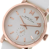 Marc Jacobs Baker White Dial White Leather Strap Watch for Women - MBM1284 Authentic Buy Shop Now