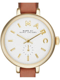 Marc Jacobs Sally White Dial Brown Leather Strap Watch for Women - MBM1351 Authentic Buy Shop Now