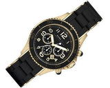 Marc Jacobs Rock Chronograph Black Dial Black Silicone Strap Watch for Women - MBM2552 Authentic Buy Shop Now