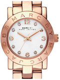 Marc Jacobs Mini Amy White Dial Rose Gold Steel Strap Watch for Women - MBM3078 Authentic Buy Shop Now