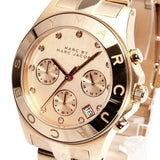 Marc Jacobs Blade Chronograph Rose Gold Dial Rose Gold Steel Strap Watch for Women - MBM3102 Authentic Buy Shop Now