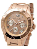 Marc Jacobs Rock Chronograph Rose Gold Dial Rose Gold Steel Strap Watch for Women - MBM3156 Authentic Buy Shop Now