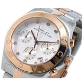 Marc Jacobs Blade Chronograph Silver Dial Two Tone Steel Strap Watch for Women - MBM3178 Authentic Buy Shop Now