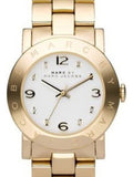 Marc Jacobs Amy White Dial Gold Steel Strap Watch for Women - MBM3182 Authentic Buy Shop Now