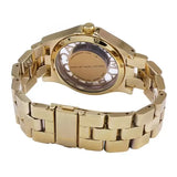 Marc Jacobs Henry Transparent Gold Dial Gold Steel Strap Watch for Women - MBM3206 Authentic Buy Shop Now