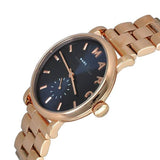 Marc Jacobs Baker Blue Dial Rose Gold Steel Strap Watch for Women - MBM3330 Authentic Buy Shop Now