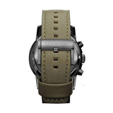 Marc Jacobs Larry Chronograph Black Dial Grey Leather Strap Watch for Men - MBM5034 Authentic Buy Shop Now