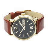 Marc Jacobs Fergus Green Dial Brown Leather Strap Watch for Men - MBM5077 Authentic Buy Shop Now