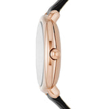 Marc Jacobs Mandy Black Dial Black Leather Strap Watch for Women - MJ1565 Authentic Buy Shop Now