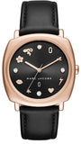 Marc Jacobs Mandy Black Dial Black Leather Strap Watch for Women - MJ1565 Authentic Buy Shop Now