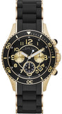 Marc Jacobs Rock Chronograph Black Dial Black Silicone Strap Watch for Women - MBM2598 Authentic Buy Shop Now