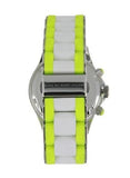 Marc Jacobs Rock Chronograph White Dial White & Green Silicone Strap Watch for Women - MBM2592 Authentic Buy Shop Now