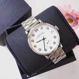 Marc Jacobs Marc White Dial Silver Steel Strap Watch for Women - MBM3420 Authentic Buy Shop Now