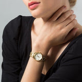 Marc Jacobs Baker White Dial Gold Steel Strap Watch for Women - MBM3247 Authentic Buy Shop Now